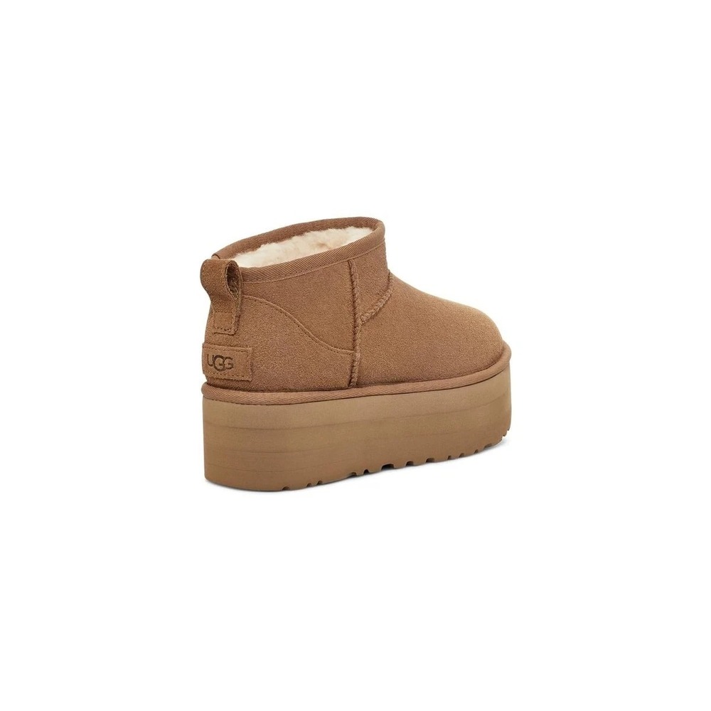 UGG Classic Ultra Mini Platform Womens Size 12 Chestnut Boot 1135092 WORN ONCE - Picture 3 of 7